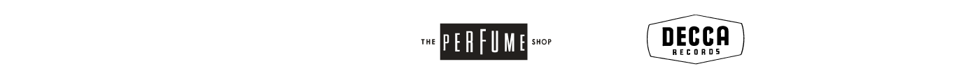 decca records and perfume shop logos