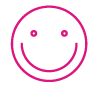 smiley face vector in pink